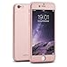 Willnorn Norn One Full Body Protection Hard Slim Case with Tempered Glass Screen Protector for Apple iPhone 6 (4.7-Inch) - Rose Gold