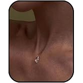Tazimo Water Drop Crystal Necklace for Women Simple Clear Minimalist Pendant Necklace Dew Drop Fashion Chain Choker Jewelry Gifts for Women