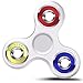 ApexPower EDC Tri Fidget Spinner Spinning 3mins+ Finger Stress Reducer Toy for Boring, Anxiety, Focusing (white+colorful)