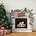 Christmas Artificial Pine Garland with Spruce Cypress Berries Frosted Pinecones Winter Greenery Garland for Holiday Season Mantel Fireplace Table Runner Centerpiece Decoration 6.6 feet