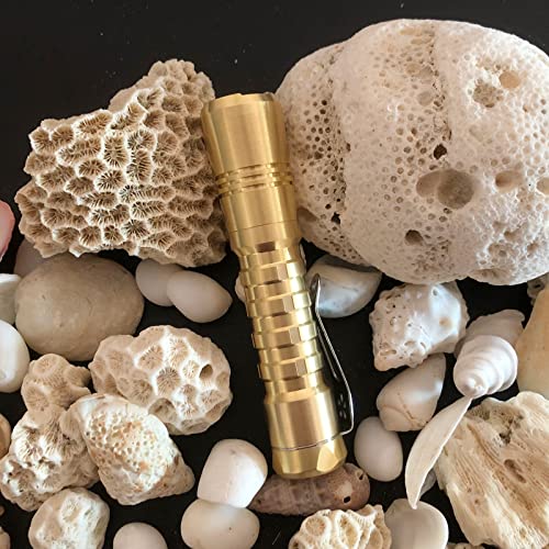 ReyLight Pineapple V3 Solid Brass AA/14500 Custom EDC Flashlight with