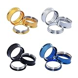 D&M Jewelry 4 Pairs Stainless Steel Screw Expander Flesh Tunnels Body Piercing Gauge 3/4