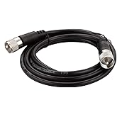 RFAdapter Cable coaxial RG8x, cable coaxial PL259 CB, cable coaxial UHF de 10 pies macho a macho CB de baja pérdida, 50 ohmio