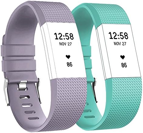 Replacement Bands for Fitbit Charge 2,Silicone Charge2 Accessories Band Strap,Pack of 2