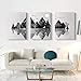Wall Art for Living Room Canvas Prints Artwork Bathroom Wall Decor Black and White Abstract Mountain Geometric Picture Watercolor Painting 3 Pieces Framed Bedroom Wall Decorations Office Home Decor