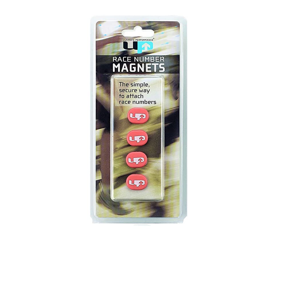 Ultimate Performance UP Race Number Magnets Lightweight Simple Secure Attachment for Race Numbers No More Pins Running Competing Marathon Endurance Events Coral