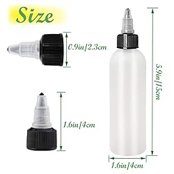 Muiyaneq 20 Pack 4oz/120ml Plastic Boston Squeeze
