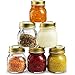 Bormioli Rocco Quattro Stagioni Small Glass Mason Jars 5 Ounce Mini Jars (6-Pack) with Metal Airtight Lid, For Jam, Jelly, baby food, Crafts, Spices, Dry Food Storage, Wedding favors, Decorating Jar