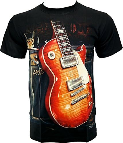 Rock Chang Guitar Luminescent T-Shirt Glow in The Dark Music Metal Black Sz xs s m l XL XXL 3XL gr664