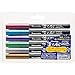 Kuretake Fude Brush Pen, Fudebiyori Metallic, 6 Colors Set (CBK-55ME/6V) primary