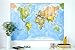 Maps International World Wall Map - Map of the World Poster - 33 x 23 - Front Lamination