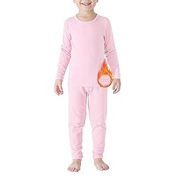 Zando Girls Thermal Underwear Set for Kids 2T-3T