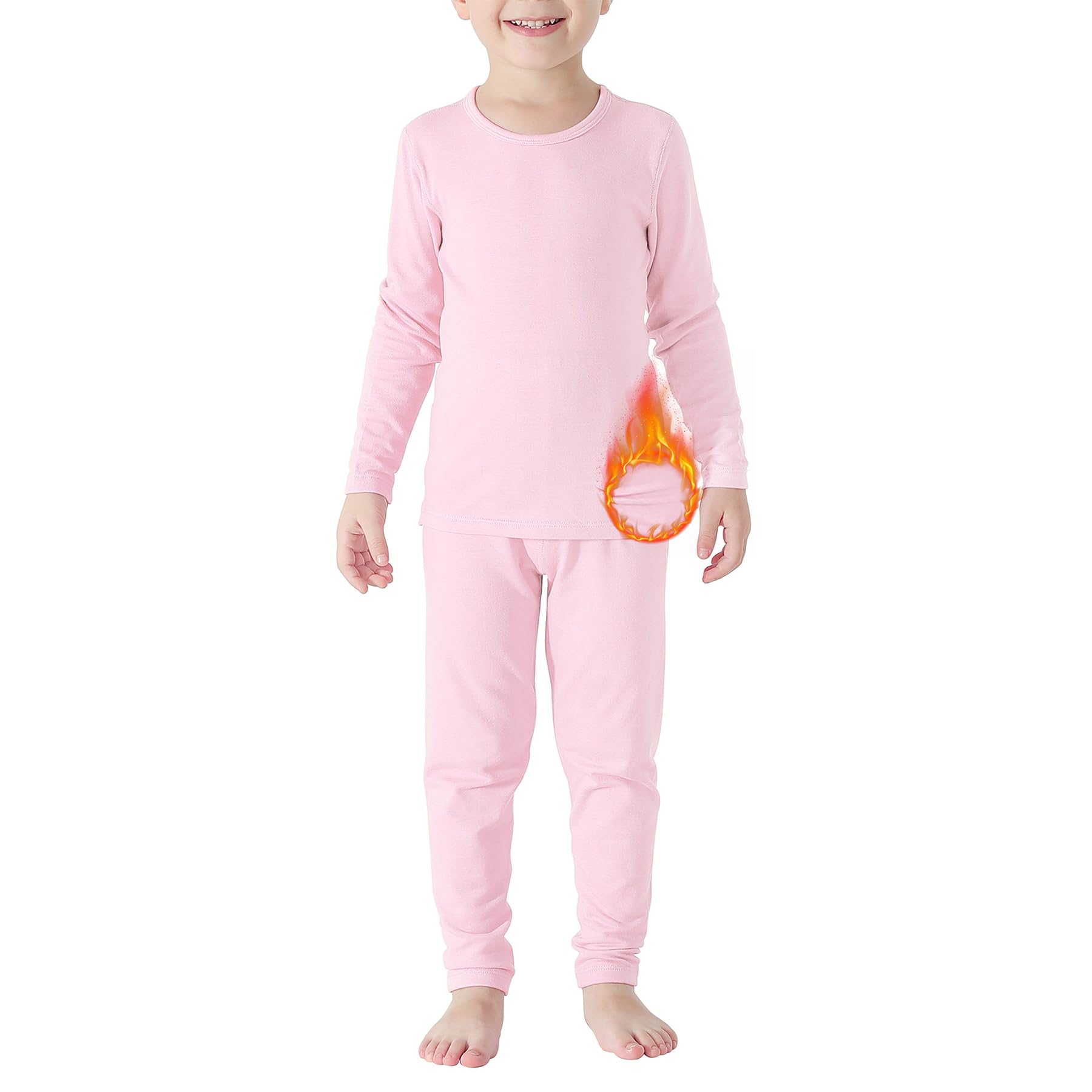 Zando Girls Thermal Underwear Set for Kids 2T-3T