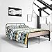 GreenForest Full Size Bed Frame with Headboard and Stable Metal Slats Boxspring Replacement Double Platform Mattress Base,Black