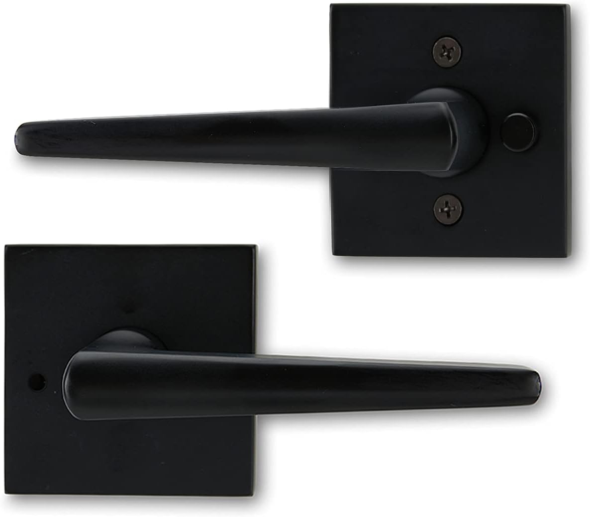 Privacy Lever Door Handle Low Profile Square Shaped Door