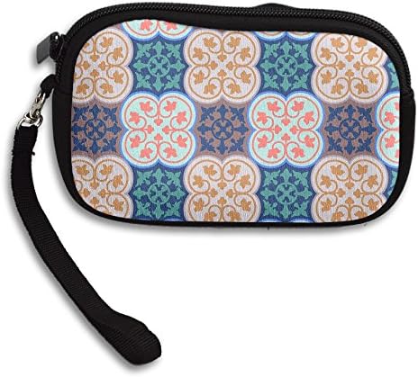 Mosaic Art Printing Coins Change Purse Clutch Zipper Zero Wallet Phone Key Bags
