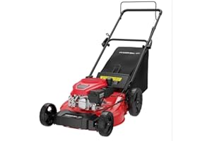 PowerSmart 21" 2-in-1 Push Lawn Mower, 144cc Engine, 3-in-1 with Bagging, High Wheels, Lightweight and Easy Assembly,Adjustable Cutting Height, Lightweight,for Garden Yard