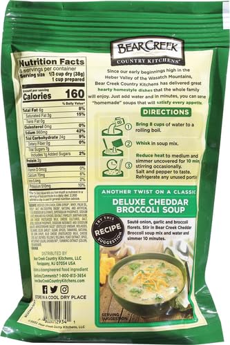 BEAR CREEK SOUP MIX, CHEDDAR BROCCOLI, 10.6 OUNCE