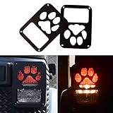 ICARS Jeep Wrangler JK JKU Tail Light Guards Protector Cover Dog Paw for 2007-2018 Jeep Wrangler Accessories & Unlimited Rubicon Sahara Sports(Pair)
