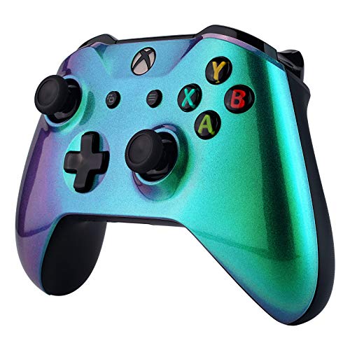 Xbox One Wireless Controller for Microsoft Xbox One - Custom Soft Touch Feel - Custom Xbox One Controller (Green & Purple Chameleon)