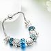Majesto Beach Charm Bracelet for Women and Girls 7.5 Inch Shell Bracelet Sea Turtle Bracelet Summer Bracelets Sea Glass Jewelry Gifts Silver Plated
