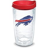 Tervis Made in USA Double Walled NFL Buffalo Bills Insulated Tumbler Cup Keeps Drinks Cold & Hot, 16oz, Primary Logo