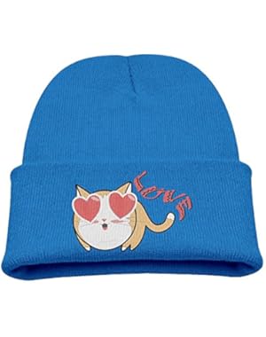 Cat With Heart Eyes Baby Boys Girls Winter Beanie Skull Cap For Sport Gym Outdoor