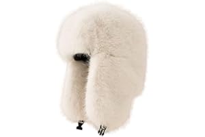 CAISSIP Women's Trapper Hat Faux Fur Winter Hats Fuzzy Russian Hat with Buckle Trooper Warm Ski Cycling Ear Flap Hat 2025
