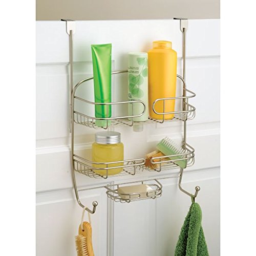 Color: satinado mDesign Estantería ducha sin taladro Accesorios ducha