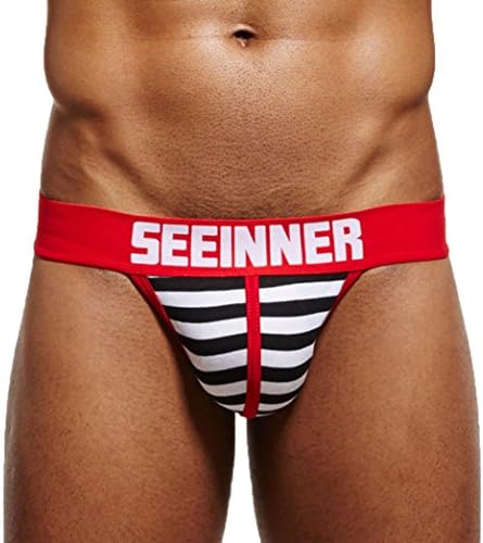 huichang Mens Underwear Shorts Underpants Striped Printed Soft Cotton Briefs Panties