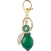 Nefokfdus Keychain Fruit Bag Charms Purse Cute Lemon Accessories Sparkling Purse Charms for Women