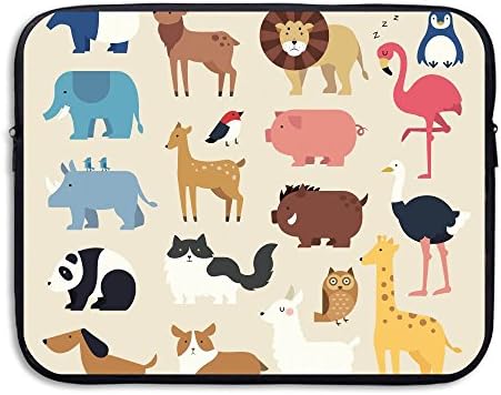 PopKindom Laptop Sleeve Laptop Sleeve Case Funny Animals Set Shark Flamingo Panda Neoprene Carrying Bag Briefcase Handbag For 13 Inch For All Computer Ultrabook/Lenovo Dell/MacBook Pro/Macbook Air