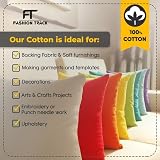 FT Fashion Track 100% Cotton Fabric by the Metre 58in White 147.5cm view 7