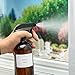 16oz Empty Amber Dark Brown Glass Spray Bottle (1 Pack) - Mist & Stream Sprayer - BPA Free - Boston Round Heavy Duty Bottle - For Essential Oils, Cleaning, Kitchen, Hair, Perfumes