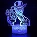 Red Dead Redemption 2 LED Lamp 7 Colors Night Light with Crack Base