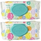 Pampers Sensitive Wipes Travel Pack 56 Count (Pack of 2)