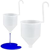 Kingdder 2 Pcs Viscosity Cup for Paint Sprayer, Liquid Thickness Tester | Measures Liquid Consistency Before Spraying, Works with Varnish Lacquer Inks Stains, Funnel with Hook, Easy Hanging