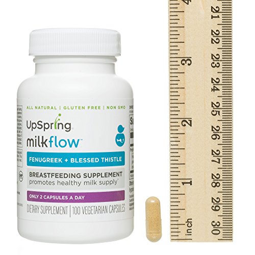 UpSpring Milkflow Fenugreek and Blessed Thistle Capsules for Breastmilk