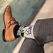 Balanced Co. Prison Mike Dress Socks Michael Scott Funny Socks Crazy Socks Casual Cotton Crew Socks (Black/Gray)