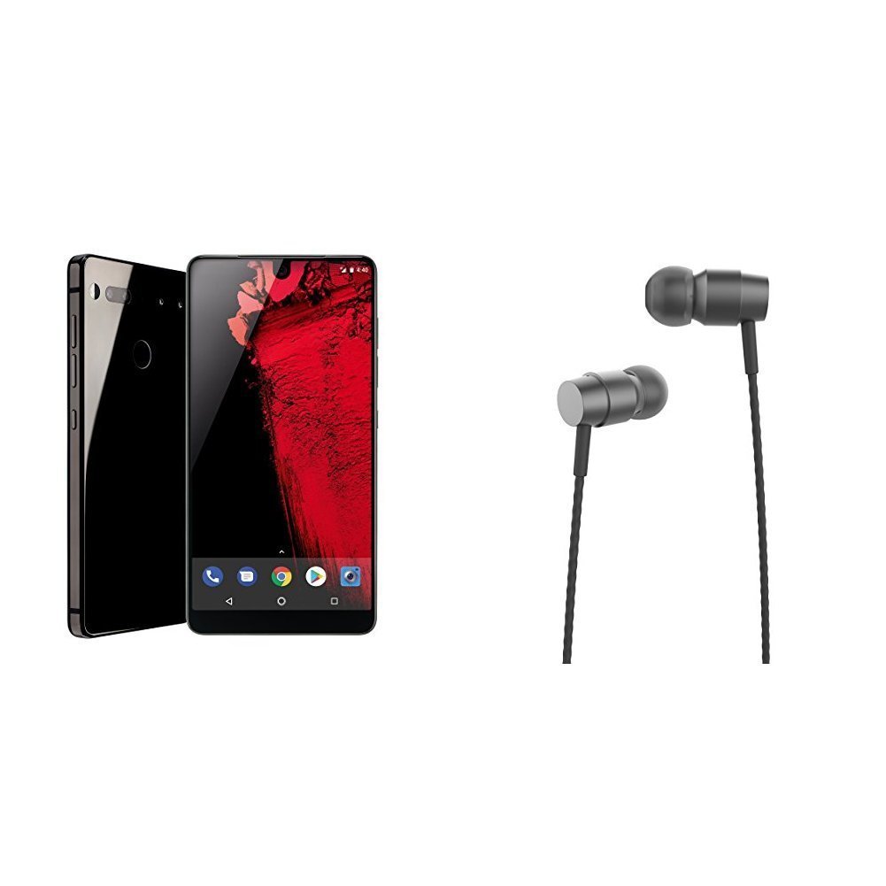 Essential Phone in Halo Gray – 128 GB Unlocked Titanium and Ceramic Phone with Edge-to-Edge Display