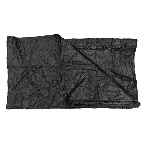 86" BLACK G.I Style Poncho Liner Nylon Ripstop Sleeping Bag Blanket Sleeping Gear Hike Camping