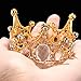 Stuffwholesale Queen Bun Tiara Austrian Crystal Crown Prom Banquet Hair Jewelry (Gold)
