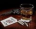 Dillinger Tactical Whiskey Bullets | Stainless Steel Ice Stones with Bonus Ebook - Never Dilute Your Whiskey - Set of 6 with Tongs, Velvet Pouch - for Scotch and Bourbon Drinkers