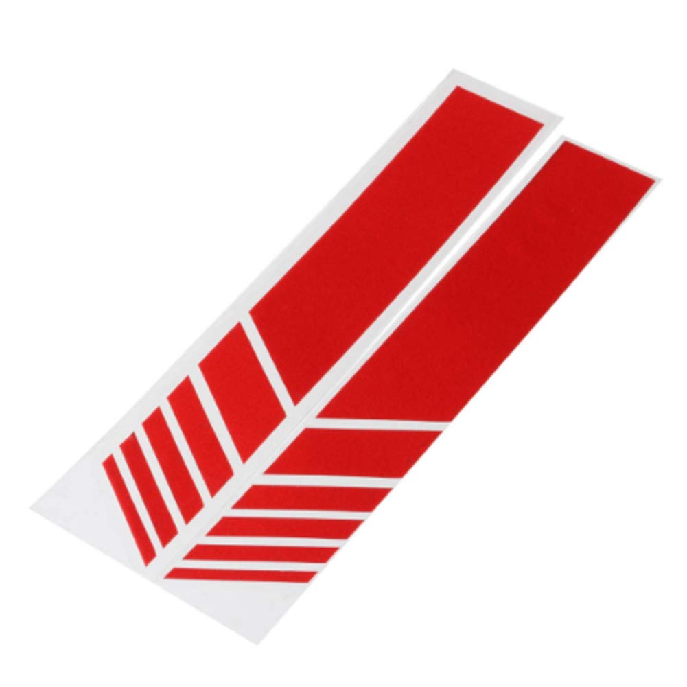 Alamor 2pcs Car Rear View Mirror Sticker Vinyl Stripe Decal Emblem Kk compatible with Mercedes Benz-Red