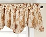 Renaissance Home Fashion Melbourne Chenille Scalloped Valance with Cording, Ivory, 52-Inch by 17-Inch