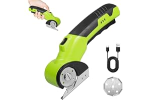Fanovae Cordless Electric Scissors – Avocado Green | Fabric Cutter, Small Box Cutter, Cardboard & Carpet Cutter | Rechargeable Rotary Cutter for Crafts, Quilting Supplies & DIY Projects