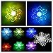 Gedengni Set of 4 Suction Cup Nightlight, Snowflake LED Light Color Glow Change, Attached to Back for Hanging in a Window Christmas and Holiday Decorating New Year Wedding Part Festival Deco