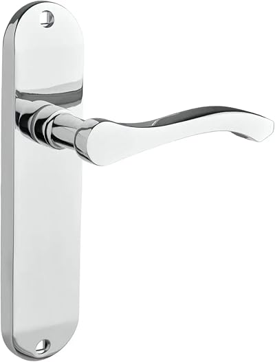 Designer Levers Capri Contemporary Design Lever Door Handle Pair Polished