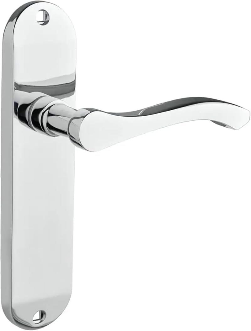 Designer Levers Capri Contemporary Design Lever Door Handle Pair Polished