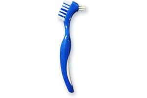 Denture Brush Hard Double Bristle for False Teeth Brush (Blue)